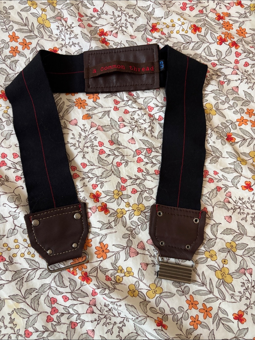 A Common Thread Black and Brown Webbing Belt Strap